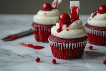 Wall Mural - Halloween cupcakes