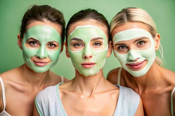 woman with mask. a thick hydrogel sheet mask. portrait of a woman with a mask. woman with mask.