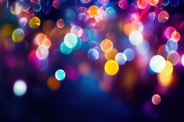 Canvas Print - Bokeh light backgrounds outdoors night.