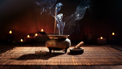 Experience serenity with fragrant incense.