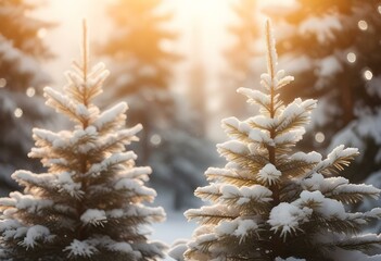 pine snow Christmas outdoors