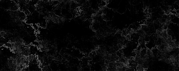Wall Mural - grunge dark black and white pattern of cracks and scuffs black marble abstract design. stone old tex