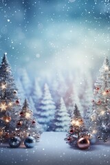 Poster - christmas snowy winter background illustration