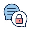 © CreativeStudio - Encrypted chat, secure communication icon in modern style