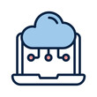 © CreativeStudio - Cloud with laptop screen, concept icon of cloud computing