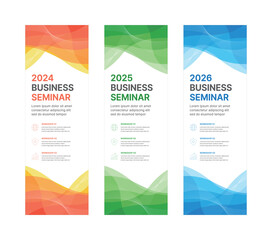 Wall Mural - set of business banner design templates in modern, abstract pattern style for schools, companies, wo