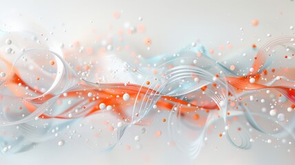 Abstract colorful fluid shapes and splashes, white isolated background