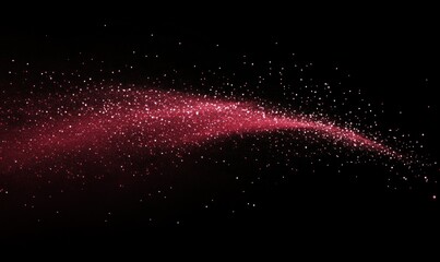 Wall Mural - pink glittering dust on black background