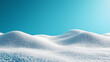 © Nanotrillion - Snowdrift isolated. Snow landscape decoration, frozen hills. White snow covered hill with a few small snow piles. Empty snow banks field. background.