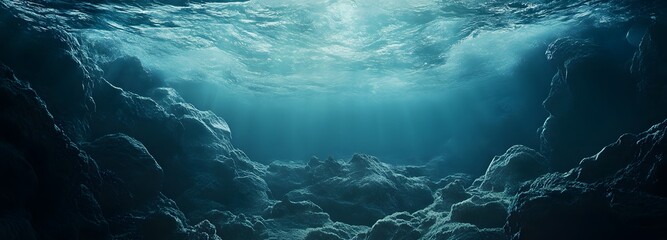 Wall Mural - 32. an underwater scene with gentle waves, creating a calming effect