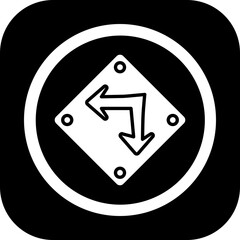 Poster - Left Down Arrow Icon Design