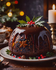 Wall Mural - Christmas Pudding