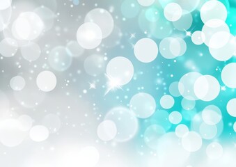 Poster - Shining bokeh on a transparent background with abstract blue hues