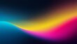 © foreverstock - Grainy gradient background blue pink yellow abstract glowing color wave black dark backdrop noise texture banner poster header design 80ies