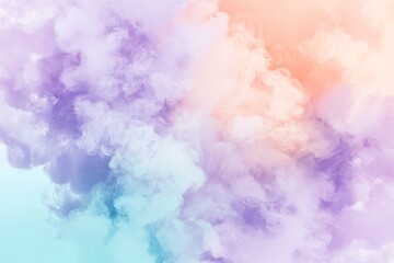 Poster - This image depicts vibrant pastel clouds swirling in an artistic creation, combining vivid hues and forms that weave a tapestry of innovation and dreamlike wonder.