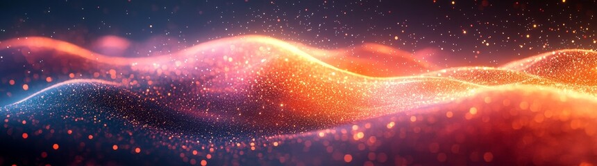 Leinwandbilder - Creating a vibrant and futuristic background, this pastel glowing wave features vibrant colors and dynamic textures.