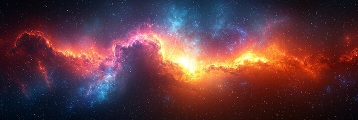 Leinwandbilder - Abstract representation of cosmic energy using vibrant colors and dynamic lighting