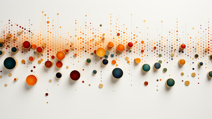 Wall Mural - Data technology background. Abstract background. Connecting dots and lines on dark background. Abstract digital wave particles.