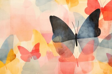 Sticker - Butterfly backgrounds abstract painting.