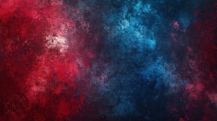 an abstract background displaying a gradient of striking reds and blues, infused with a grainy texture to add depth and intrigue, perfect for modern digital art