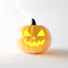 Jack o lantern glowing halloween pumpkin