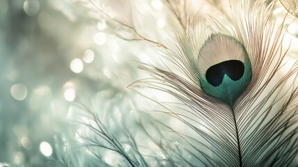 magical background, showcasing the rich colors and intricate details of a peacock feather