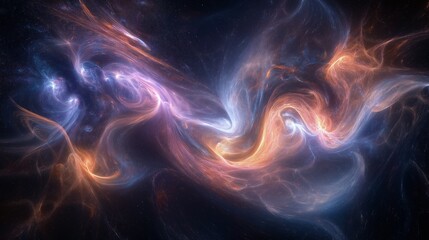 Wall Mural - swirling lights and ethereal shapes, embodying the celestial beauty of a starry night