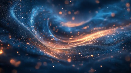 Wall Mural - swirling lights and ethereal shapes, embodying the celestial beauty of a starry night