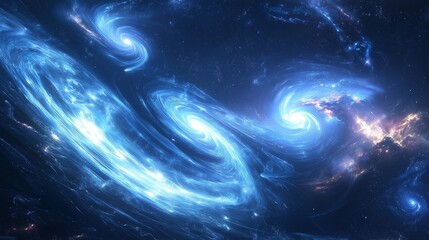 Wall Mural - swirling lights and ethereal shapes, embodying the celestial beauty of a starry night