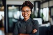 © Rawpixel.com - Black woman smiling crossing arms hairstyle adult smile.