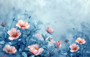 Vintage floral texture art background
