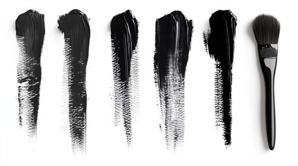 Poster - Brush Strokes in Black and White