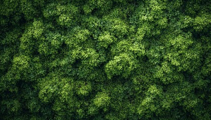 Closeup top view of a mossy forest floor, emphasizing the rich green textures and patterns of moss, perfect for naturethemed visuals