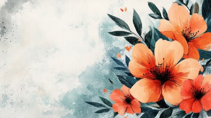 Wall Mural - Orange Blossoms Art Print