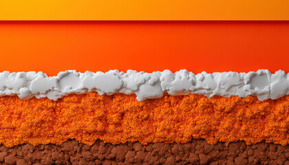 Poster - Vibrant layers of texture an abstract representation of colors and materials in contemporary design