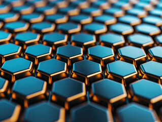 Poster - Exploring the intricate patterns of hexagonal structures a study in modern design and technology