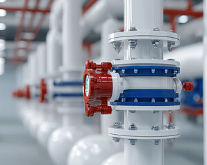 Poster - High-precision industrial pipe valve system with advanced control mechanisms for optimal fluid management in modern infrastructure