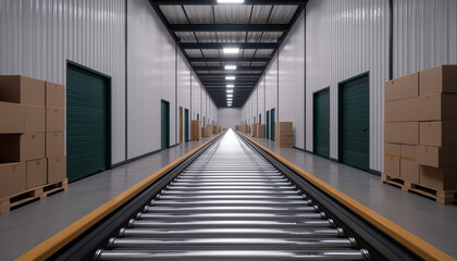 Poster - Exploring the efficiency of modern warehousing a deep dive into conveyor systems and streamlined logistics operations