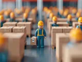 Poster - Efficient warehouse management the role of workers in streamlining logistics and inventory control for optimal business operations
