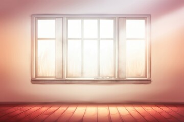 Canvas Print - Window floor architecture windowsill.