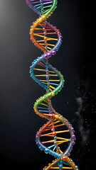 Abstraktion Thematische Fantasie Mikrokosmos DNA 9х16. Hintergrund für das Design 1.