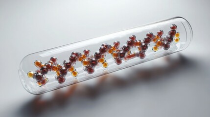 Wall Mural - glass enclosed molecular structure