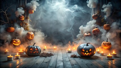 smoke and fog effect with empty center spooky halloween Background