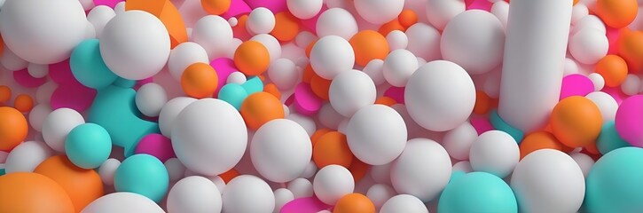 Abstract 3D geometric sphere shapes dynamic background pattern