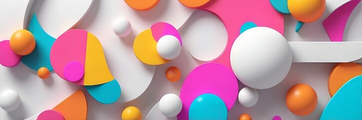 Abstract 3D geometric sphere shapes dynamic background pattern