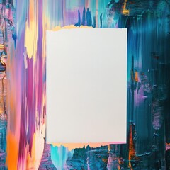 Wall Mural - Vibrant abstract background with a blank canvas, perfect for creative projects, advertisements, or art displays.