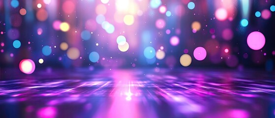 Wall Mural - Vibrant bokeh lights create a dreamy atmosphere, perfect for festive events, parties, or celebrations. Colorful, lively, and enchanting.