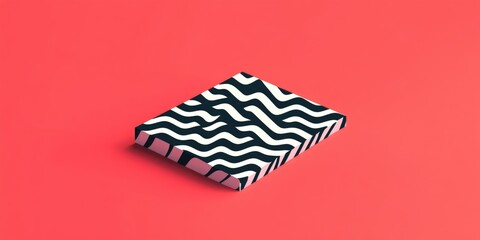 Canvas Print - A simple box with a bold red background, perfect for use in design or art projects