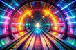 © Prapasarabhron - Abstract space tunnel background with exaggerated colors
