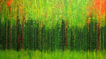 Conceptual digital of binary code transforming into a web browser interface symbolizing the core structure and framework of a powerful search engine technology